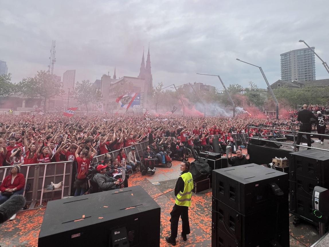 PSV celebration: Innovative crowd measurement by BUas and LCB